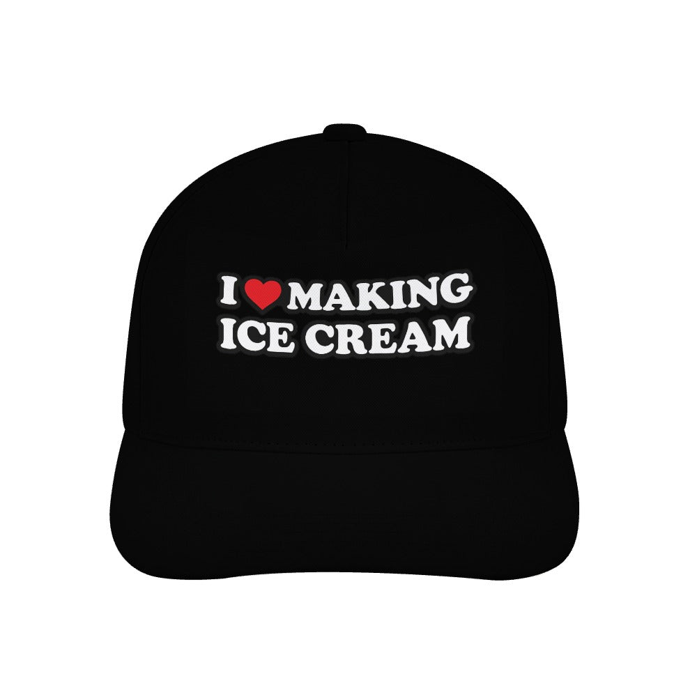 I Love Making Ice Cream Cap — Black