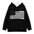 Redacted American Flag Hoodie — Black