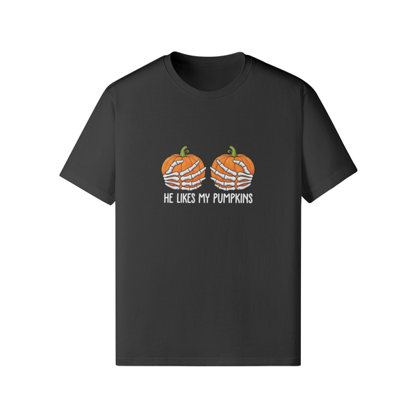 He Likes My Pumpkins – Halloween Couple T-Shirt